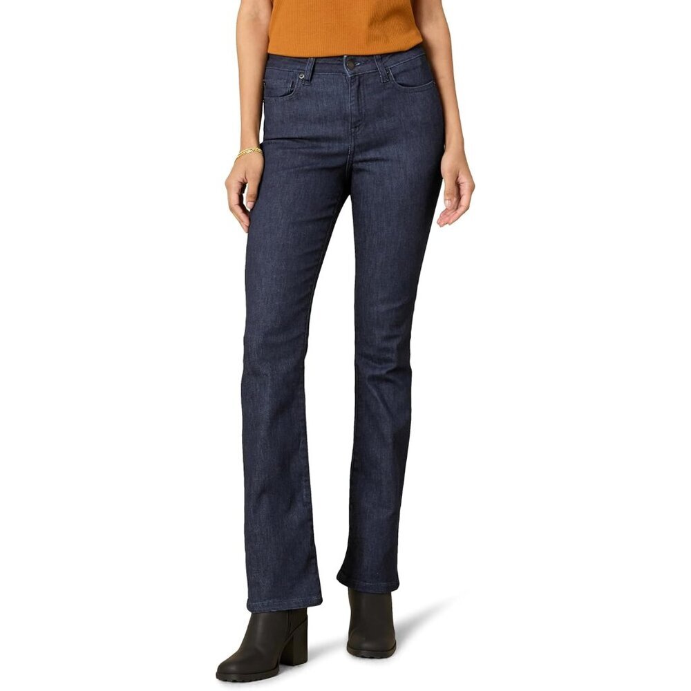 Women's Slim Fit Bootcut Jeans High Stretch Denim Size 16 Long